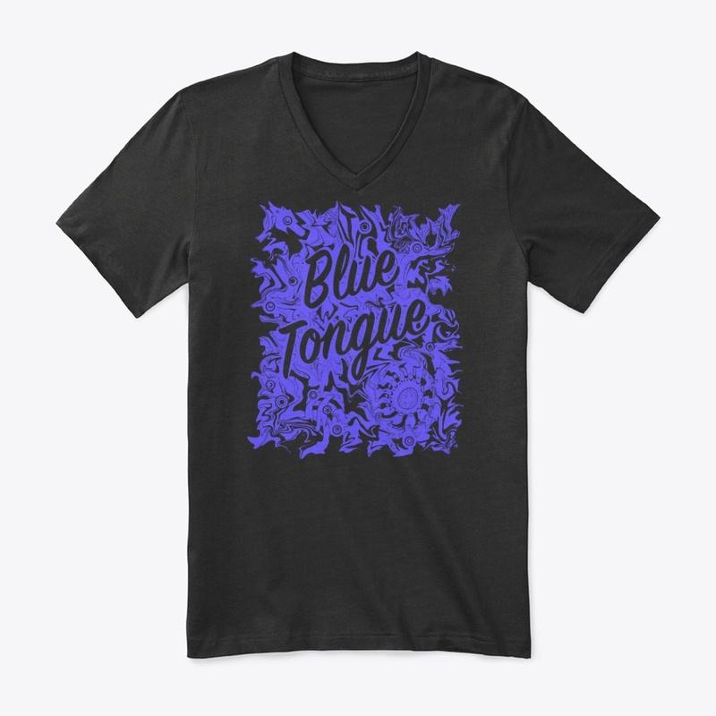 Blue on Black Psychedelic Logo