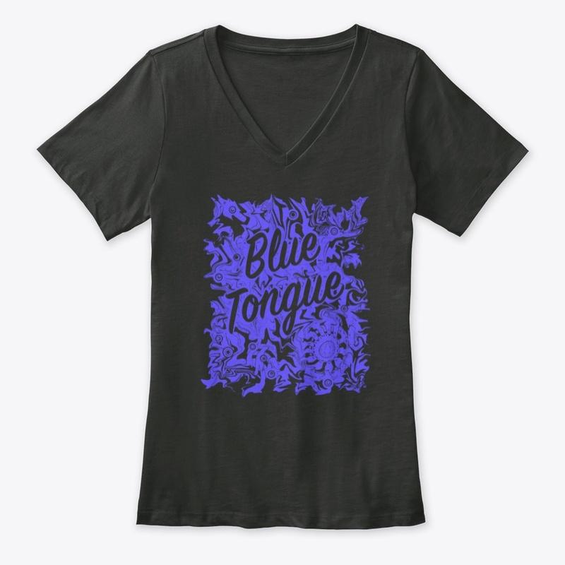 Blue on Black Psychedelic Logo